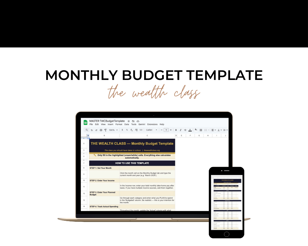 Free Wealth Class Starter Kit: Budget Template